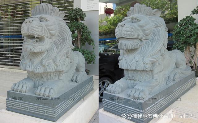 石狮子在园林景观中的应用美化环境的首选（多图欣赏）(图3)