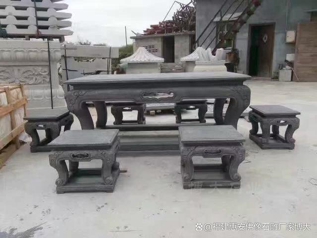 园林景观石桌椅：耐用性与美观性的完美结合（多图欣赏）(图5)