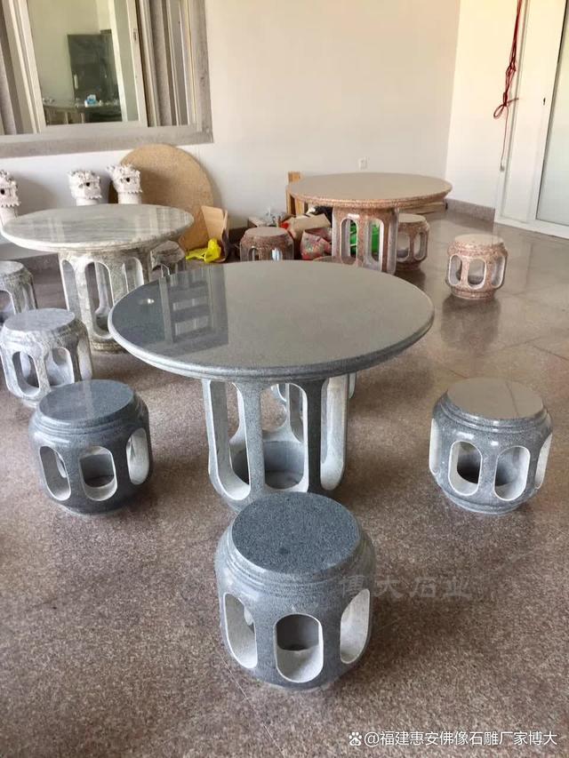 园林景观石桌椅：耐用与美观并重的户外家具（多图欣赏）(图5)