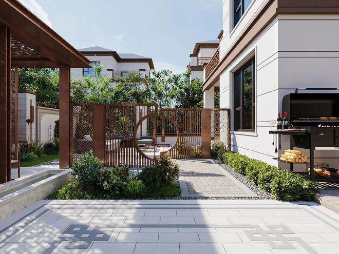 花园效果图解析——构建生态与美观兼具的庭院景观(图1)