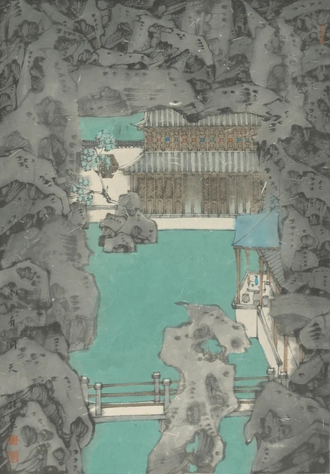 孙宽·园林画无人胜有人无声却有风(图1)
