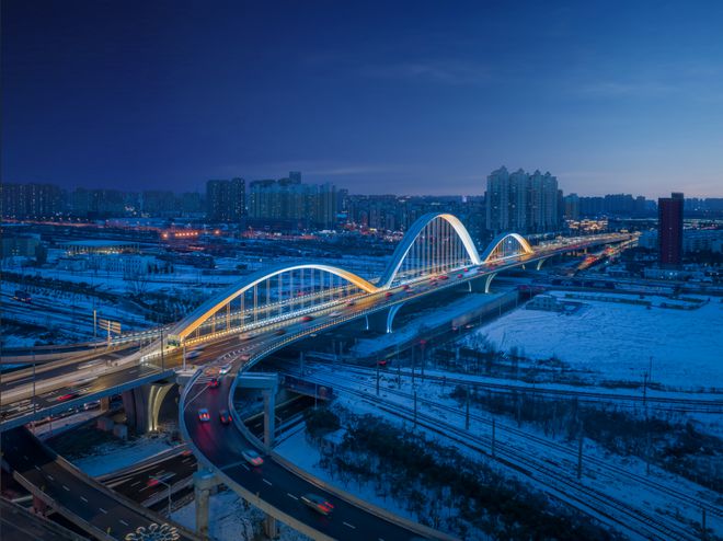 银奖作品郑州新彩虹桥景观照明工程(图3)
