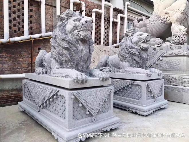 石狮子在庭院设计中的搭配方法(图4)