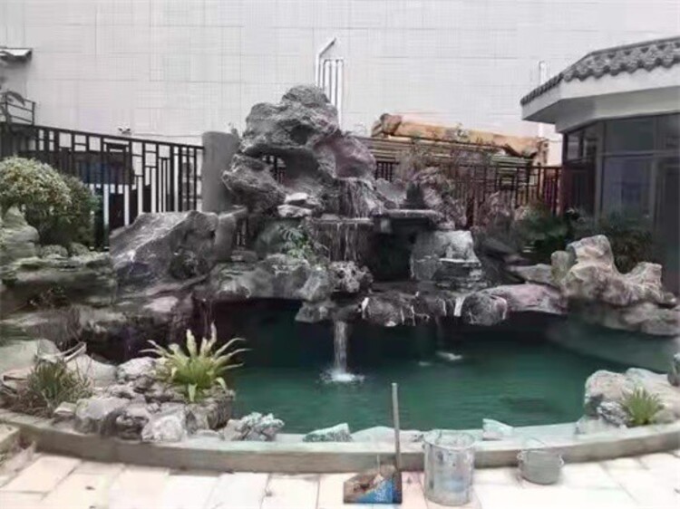 滨海新区假山流水造型逼真假山造景(图2)
