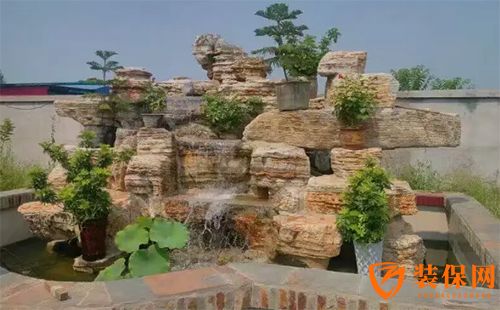 Kaiyun（中国体育）：假山水池庭院制作效果图花园假山鱼池设计注意事项(图2)