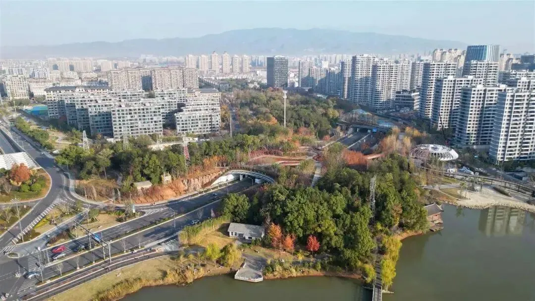 金华这个大型公园两大核心景观即将完工(图1)